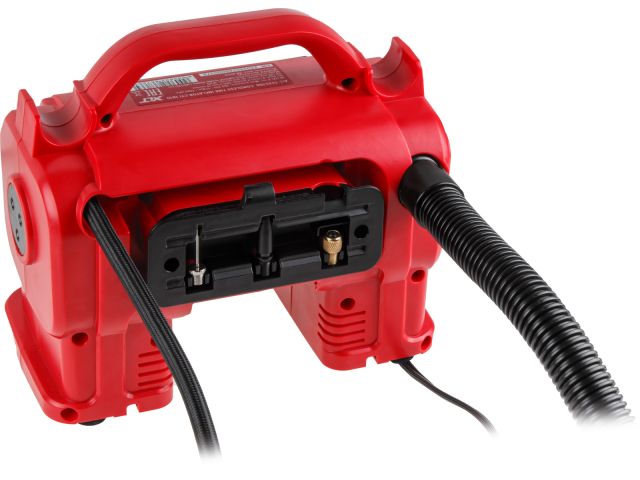 Аккум. компрессор WORTEX CTI 1810 в кор. ALL1 XLT SOLO 18 В, 11 бар, 9/360 л/мин (160 PSI / 1100 кПа, цифровой манометр, 790 мм шланг, подсветка) (1325766)