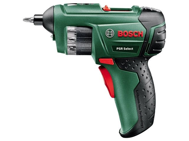 Аккум. шуруповерт BOSCH PSR Select в чем. (3.6 В, 1 акк., 1.5 А/ч Li-Ion, 1 скор., 5 Нм, шурупы до 5 мм) (0603977021)