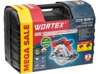 Аккум. циркулярная пила WORTEX CCS 1819-1 в чем. ALL1 XLT SET БЕСЩЕТ., 18 В, 185 мм, до 63 мм (АКБ 1х4 А*ч, ЗУ 2А) (1329533)