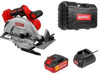 Аккум. циркулярная пила WORTEX CCS 1819-1 в чем. ALL1 XLT SET БЕСЩЕТ., 18 В, 185 мм, до 63 мм (АКБ 1х4 А*ч, ЗУ 2А) (1329533)