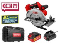 Аккум. циркулярная пила WORTEX CCS 1819-1 в чем. ALL1 XLT SET БЕСЩЕТ., 18 В, 185 мм, до 63 мм (АКБ 1х4 А*ч, ЗУ 2А) (1329533)