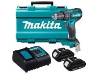 Аккум. ударная дрель-шуруповерт MAKITA LXT DHP 485 SYE в чем. (18.0 В, 2 акк., 1.5 А/ч Li-Ion, 2 скор., 50 Нм, шурупы до 10 мм, сверление в металле до (DHP485SYE)
