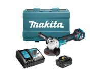 Аккум. углошлифмашина MAKITA LXT DGA 511 RT в кор. (18.0 В, 1 акк., 5.0 А/ч, Li-Ion, диск 125х22.2 мм, вибро) (DGA511RT)