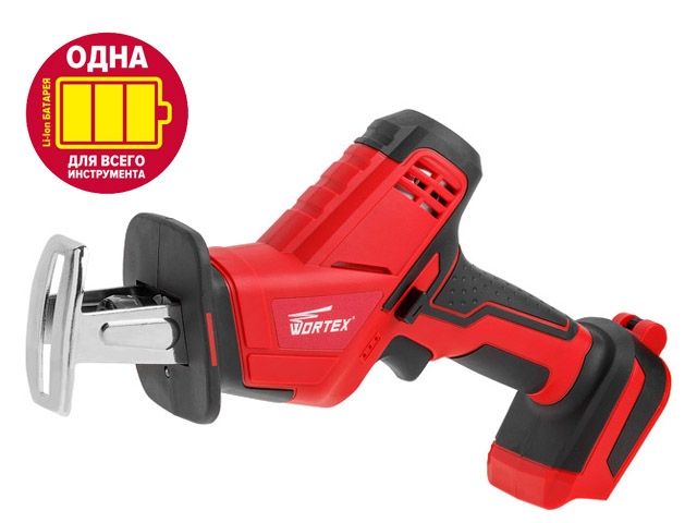 Аккум. сабельная пила WORTEX CSR 1018 E в кор. ALL1 XLT SOLO 18В, дер.100 мм (18 В, БЕЗ АКБ И ЗУ, дерево до 100 мм, металл до 6 мм, пластик до 40 мм) (CSR1018E0029)