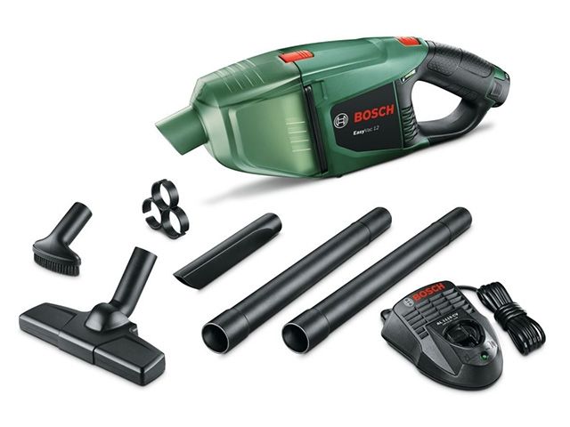 Аккум. пылесос BOSCH EasyVac 12 в кор. + аксессуары (12.0 В, 1 акк., 2.5 А/ч, Li-Ion, 0,35 л, класс: L, самоочистка: нет) (06033D0001)