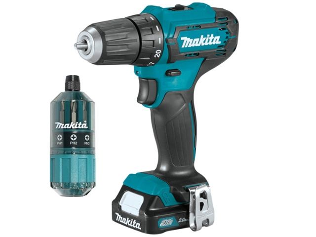Аккум. дрель-шуруповерт MAKITA CXT DF 333 DWYE4 в чем. + набор бит (12.0 В, 2 акк., 1.5 А/ч Li-Ion, 2 скор., 30 Нм, шурупы до 8 мм) (DF333DWYE4) Аккум. дрель-шуруповерт MAKITA CXT DF 333 DWYE4 в чем. + набор бит (12.0 В, 2 акк., 1.5 А/ч Li-Ion, 2 скор., 30 Нм, шурупы до 8 мм) (DF333DWYE4)