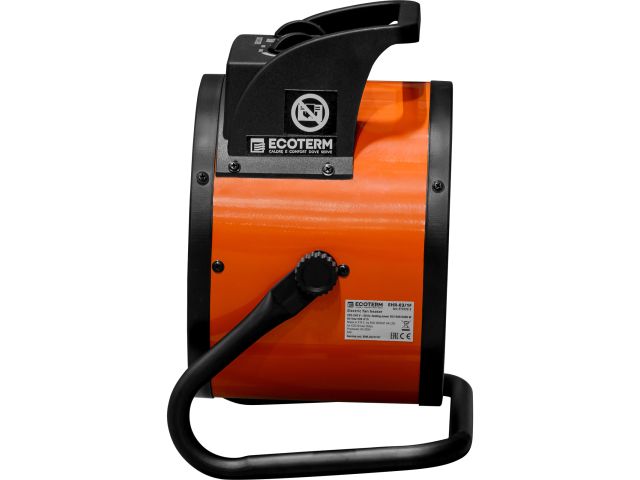 Нагреватель воздуха электр. Ecoterm EHR-03/1F (пушка, 3 кВт, 220 В, термостат,  керамика PTC) (ET3722-2)