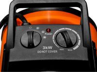 Нагреватель воздуха электр. Ecoterm EHR-03/1F (пушка, 3 кВт, 220 В, термостат,  керамика PTC) (ET3722-2)