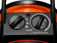 Нагреватель воздуха электр. Ecoterm EHR-02/1F (пушка, 2 кВт, 220 В, термостат,  керамика PTC) (ET3722-1)