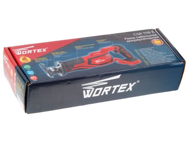 Аккум. сабельная пила WORTEX CSR 1118 E в кор. ALL1 XLT SOLO 18В, дер. 115 мм (18 В, БЕЗ АКБ И ЗУ, дерево до 115 мм, металл до 10 мм, пластик до 90 мм (CSR1118E0029)