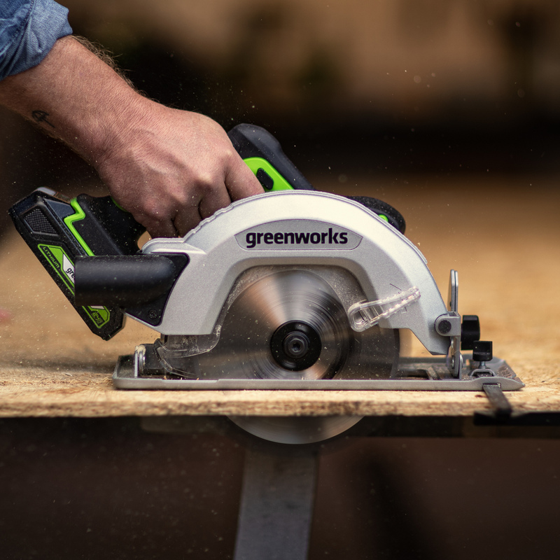 Циркулярная пила Greenworks GD24CS 24V аккумуляторная, без АКБ и ЗУ
