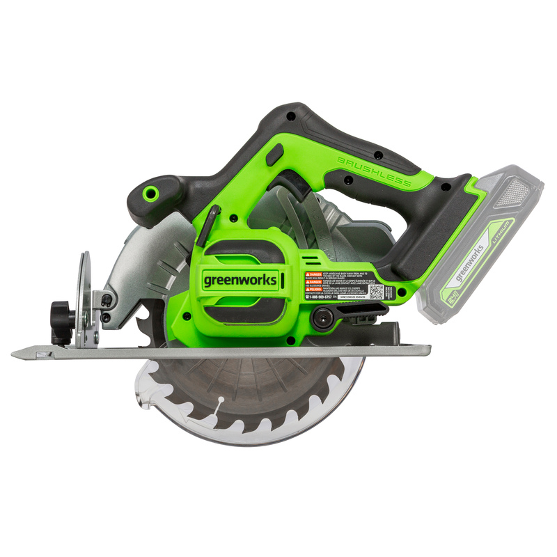 Циркулярная пила Greenworks GD24CS 24V аккумуляторная, без АКБ и ЗУ