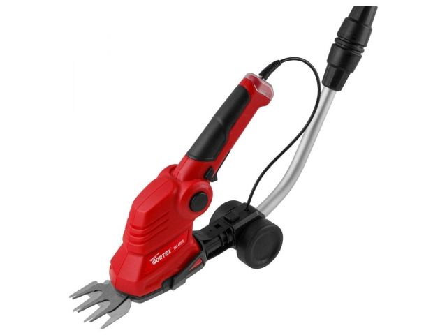 Аккум. ножницы садовые WORTEX SG 4015 в кор. + насадка-кусторез Li-ion, 3.6В, 70 мм (трава), 115 мм (3.6 В, 1 акк., 1.5 А/ч, Li-Ion, шир. ножа 70 мм ( (0311123)