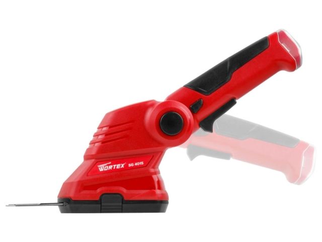 Аккум. ножницы садовые WORTEX SG 4015 в кор. + насадка-кусторез Li-ion, 3.6В, 70 мм (трава), 115 мм (3.6 В, 1 акк., 1.5 А/ч, Li-Ion, шир. ножа 70 мм ( (0311123)