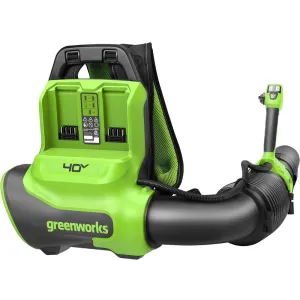 Воздуходувка Greenworks GD40BPG2 40V (281 км/ч) ранцевая аккумуляторная, без АКБ и ЗУ