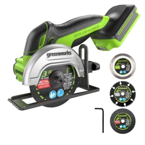 Угловая шлифмашина Greenworks GD24UCS 24V (76 мм) аккумуляторная, без АКБ и ЗУ
