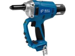 Аккум. заклепочный пистолет BULL CRG 1018 в кор. XLTpro SOLO, БЕСЩЕТ., 25 мм, 10000 Н (2.4, 3.2, 4.0, 4.8 мм, вытяжные, подсветка) (1304593)