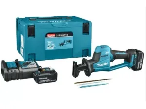 Аккум. сабельная пила MAKITA LXT DJR189RTJ в кейсе
                    (18.0 В, 2 акк., 5.0 А/ч, Li-Ion, дерево до 255 мм, металл до 130 мм)