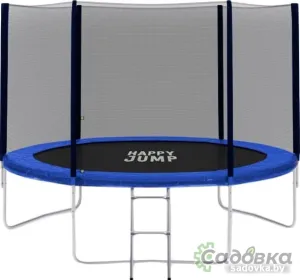 Батут Happy Jump 8ft Pro 252 см с внешней сеткой и лестницей