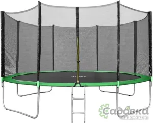 Батут Happy Jump 15ft Pro 457 см с внешней сеткой и лестницей
