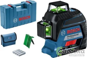 Лазерный нивелир Bosch GLL 3-80 G Professional 0601063Y00 (кейс, лазерная мишень)