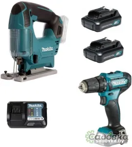 Дрель-шуруповерт Makita CLX237 (шуруповерт, лобзик, 2 АКБ)