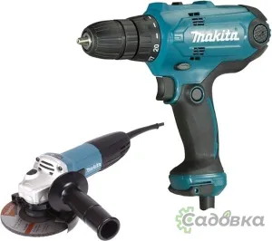 Набор электроинструментов Makita DK0121 (шуруповерт, болгарка)