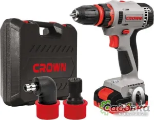 Дрель-шуруповерт CROWN CT21081HQ-2 BMC (с 2-мя АКБ, кейс)