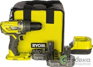 Дрель-шуруповерт RYOBI R18DD3-220S 5133003348 (с 2-мя АКБ 2 Ah, сумка)
