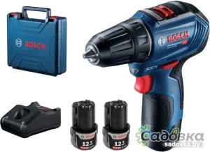 Ударная дрель-шуруповерт Bosch GSB 12V-30 Professional 06019G9120 (с 2-мя АКБ, кейс)