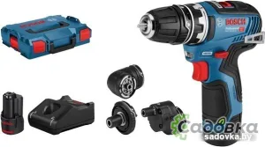 Дрель-шуруповерт Bosch GSR 12V-35 FC Professional 06019H3000 (с 2-мя АКБ, кейс)