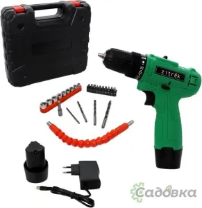 Дрель-шуруповерт Zitrek Green 12-Li-ion 063-4043 (с 2-мя АКБ, кейс, оснастка)
