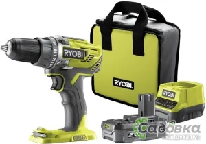 Дрель-шуруповерт RYOBI R18DD3-120S 5133003347 (с 1-м АКБ 2.0 Ah, сумка)