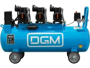 Компрессор DGM AC-6100LD безмасляный (450 л/мин, 8 атм, коаксиальный, безмасляный, электр. блок упр., ресив. 100 л, 230 В, 2,4 кВт) (DG2720-3)