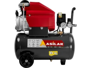 Компрессор ASILAK SLA-324 коаксиальный (235 л/мин, 8 атм, коаксиальный, масляный, ресив. 25 л, 230 В, 1,5 кВт) (AS2840-0)