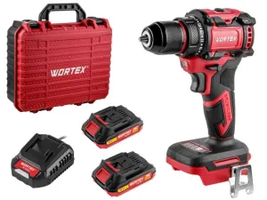 Аккум. дрель-шуруповерт WORTEX BD 2025 DLi в чем. ALL1 XLT БЕСЩЕТ, 18 В, 50 Н*м, 2х2 А*ч, БЗП 10 мм (шурупы до 9 мм, защита от перегрузки и перегрева, (1329837)