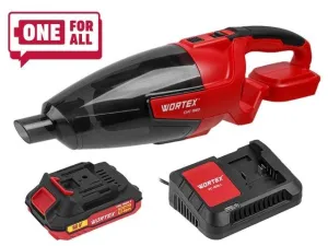 Аккум. пылесос WORTEX CVC 1860 в кор. SET ALL1 XLT 18 В, автомобильный, 1х2А*ч (18 В, автомобильный, С АКБ 2 А*ч и ЗУ 2 А, 600 мл, 8 кПа, 11.7 л/с) (1325404)