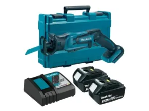 Аккум. сабельная пила MAKITA LXT DJR 183 RFE в кейсе (18.0 В, 2 акк., 3.0 А/ч, Li-Ion, дерево до 50 мм, металл до 50 мм) (DJR183RFE)