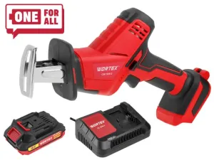 Аккум. сабельная пила WORTEX CSR 1018 E в чем. ALL1 XLT SET 18В, 1 акк., 2 Ач, дер. 100 мм (18 В, С АКБ (2.0 А/ч) И З/У, дерево до 100 мм, металл до 6 (0329278)