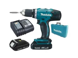 Аккум. дрель-шуруповерт MAKITA LXT DDF 453 SYE в чем. (18.0 В, 2 акк., 1.5 А/ч Li-Ion, 2 скор., 42 Нм, шурупы до 10 мм) (DDF453SYE)