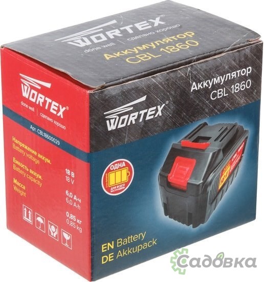 Аккумулятор Wortex CBL 1860 CBL18600029 (18В/6 Ah)