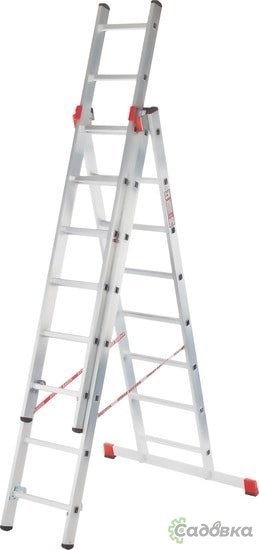 Лестница-стремянка Новая высота NV 323 трёхсекционная профессиональная 3x14 ступеней
