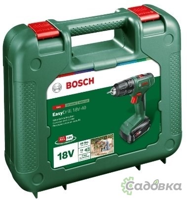 Дрель-шуруповерт Bosch EasyDrill 18V-40 06039D8004 (с 1-им АКБ, кейс)
