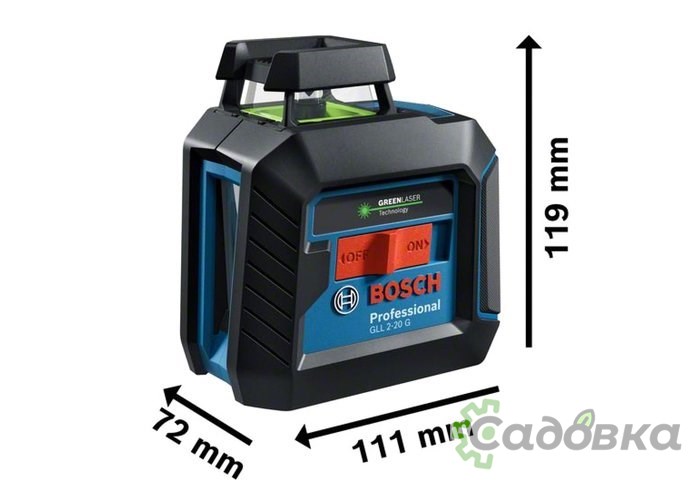 Лазерный нивелир Bosch GLL 2-20 G Professional 0601065000 (сумка, держатель, 4xAA)
