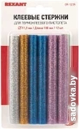 Клеевые стержни Rexant 09-1235 (12 шт, разноцветный с блестками)