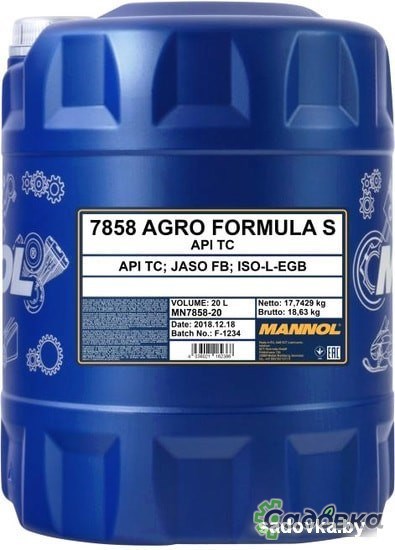 Моторное масло Mannol Agro Formula S 20л