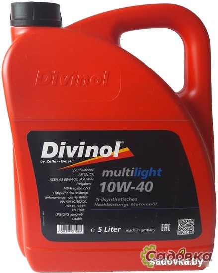 Моторное масло Divinol Multilight 10W-40 5л